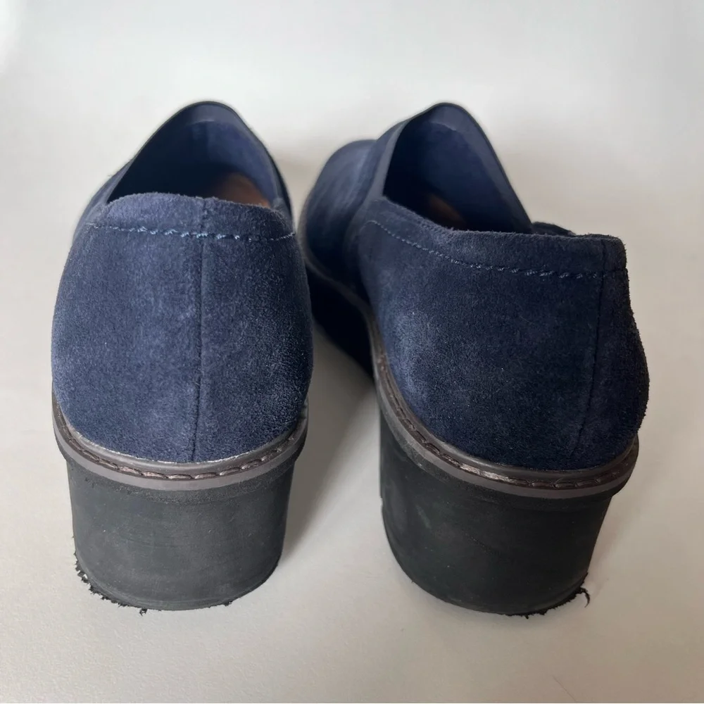 Clark’s Airabell Mid Navy Blue Wedge Shoe Size 12